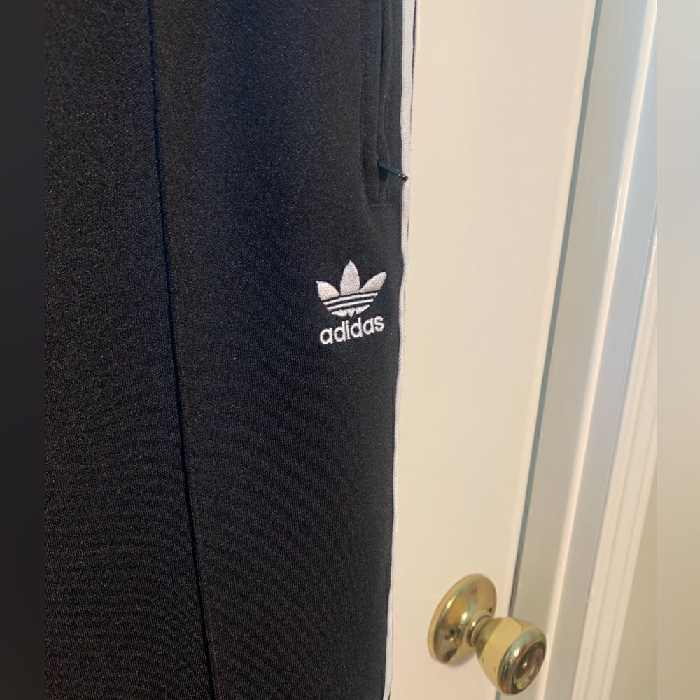 Adidas GUC black/white stripe track pants Size Small - Picture 3 of 7